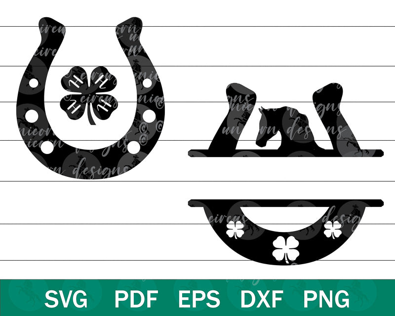 4-H Horseshoe SVG Bundle