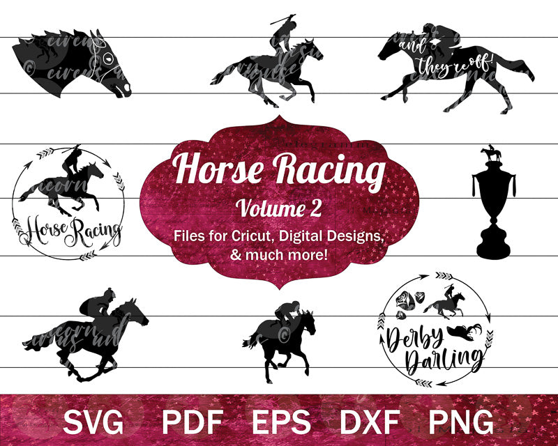 Horse Racing SVG Bundle Vol. II | Kentucky Derby Graphics