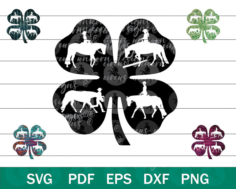 4-H Clover Horse Show SVG