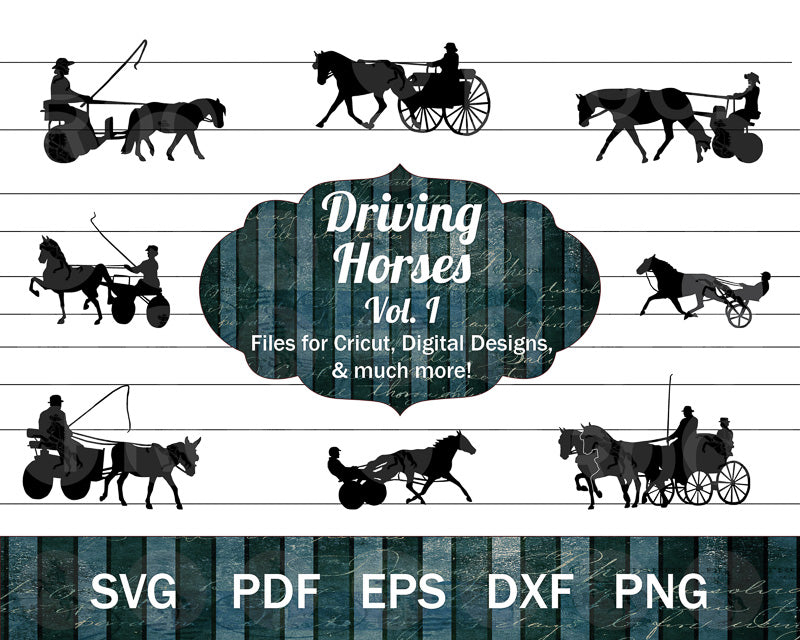 Driving Horse SVG Bundle
