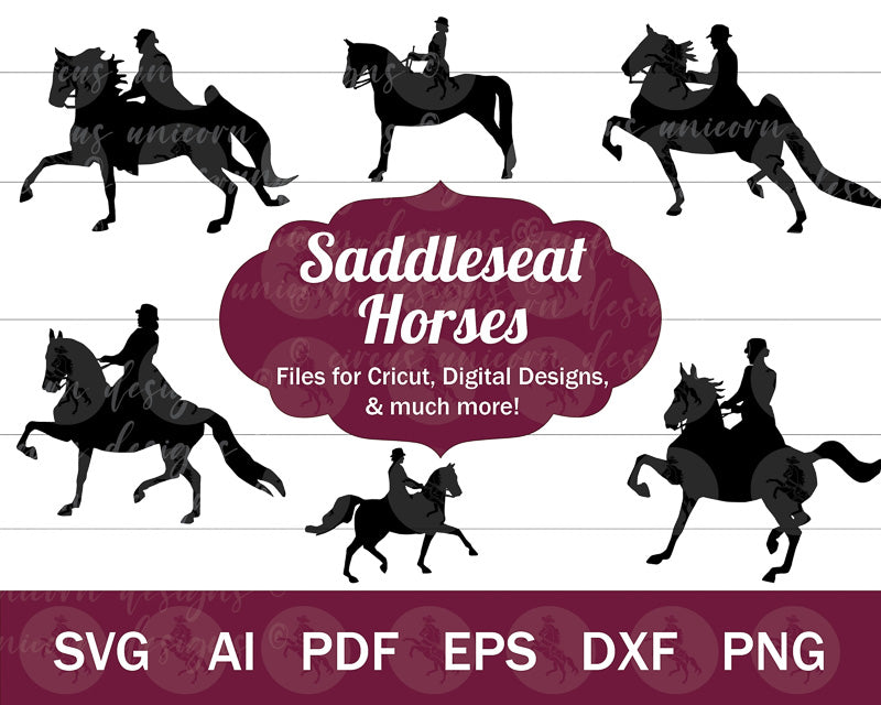Saddleseat Horse SVG Bundle