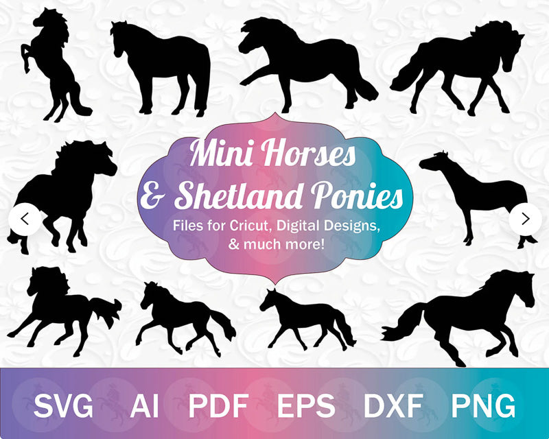 Shetland Pony and Mini Horse SVG Bundle