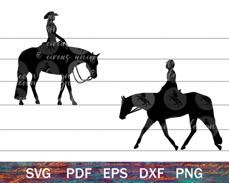 Horse Show SVG Bundle - Western Horse & English Horse