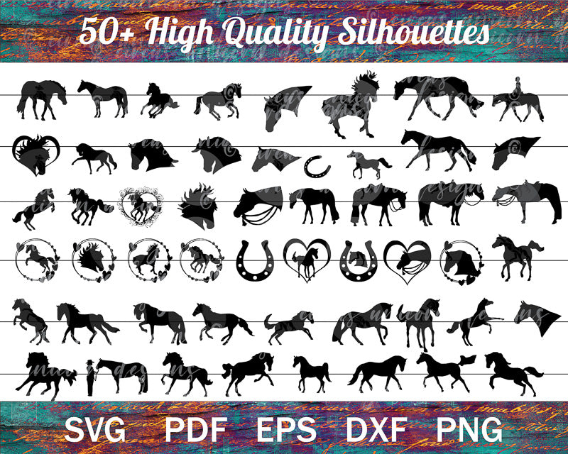 The MEGA HORSE SVG PNG Bundle
