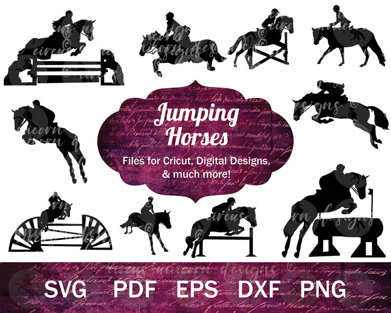 The Jumping Horse SVG PNG Bundle