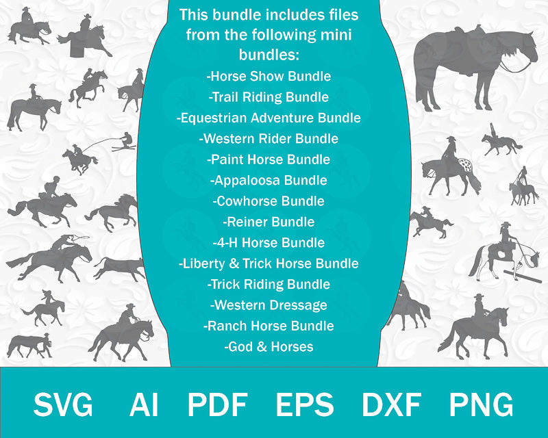 The MEGA Western Horse SVG PNG Bundle