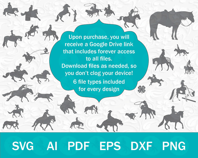 The MEGA Western Horse SVG PNG Bundle