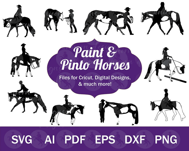 The Paint & Pinto Horse SVG Bundle