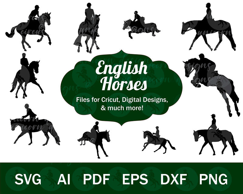 English Horse SVG Bundle