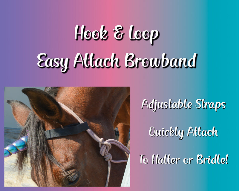 Unicorn Horn - with Hook & Loop Attachment for Halter/Bridle