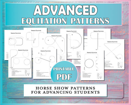 Hunt seat equitation patterns for advancing riders preparing for horse shows and practicing their English riding skills.