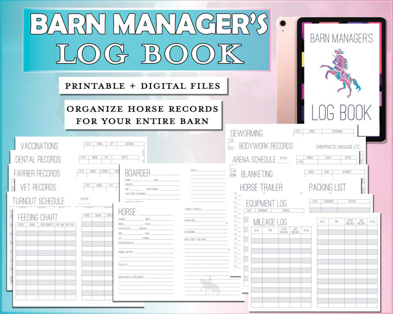 The Barn Manager's Log Book - PDF
