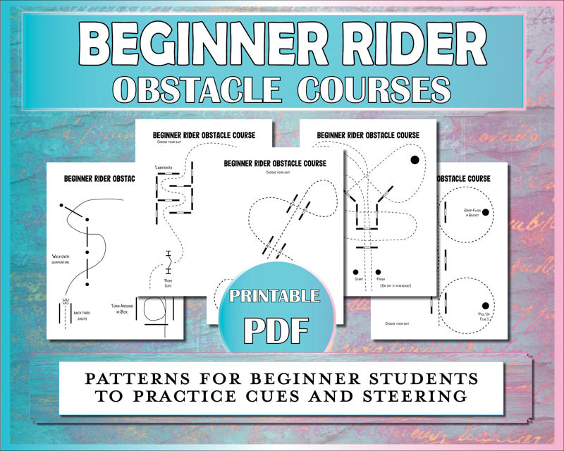 Horse obstacle courses for beginner riders to practice steering and cues.