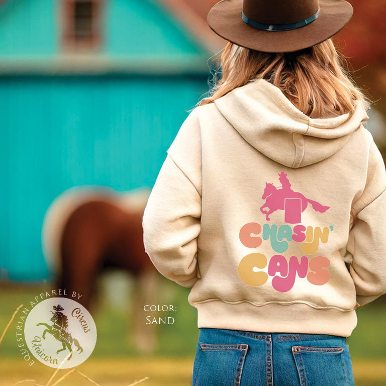 Chasin Cans Retro Barrel Racing Hoodie