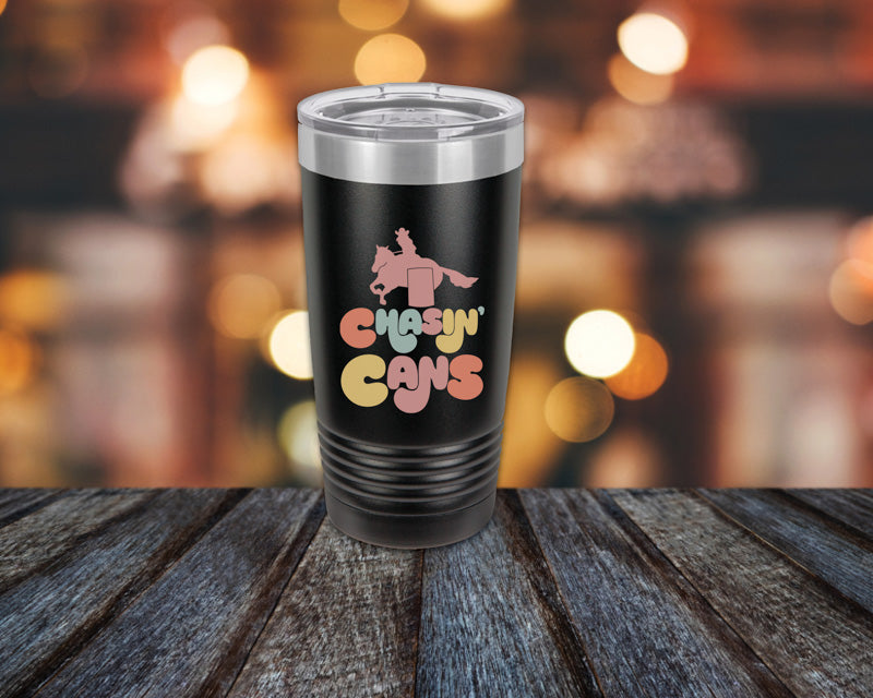 Chasin Cans Retro Barrel Racing Tumbler - 20oz