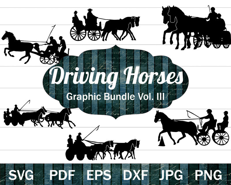 Combined Driving Horse SVG Bundle Vol. III