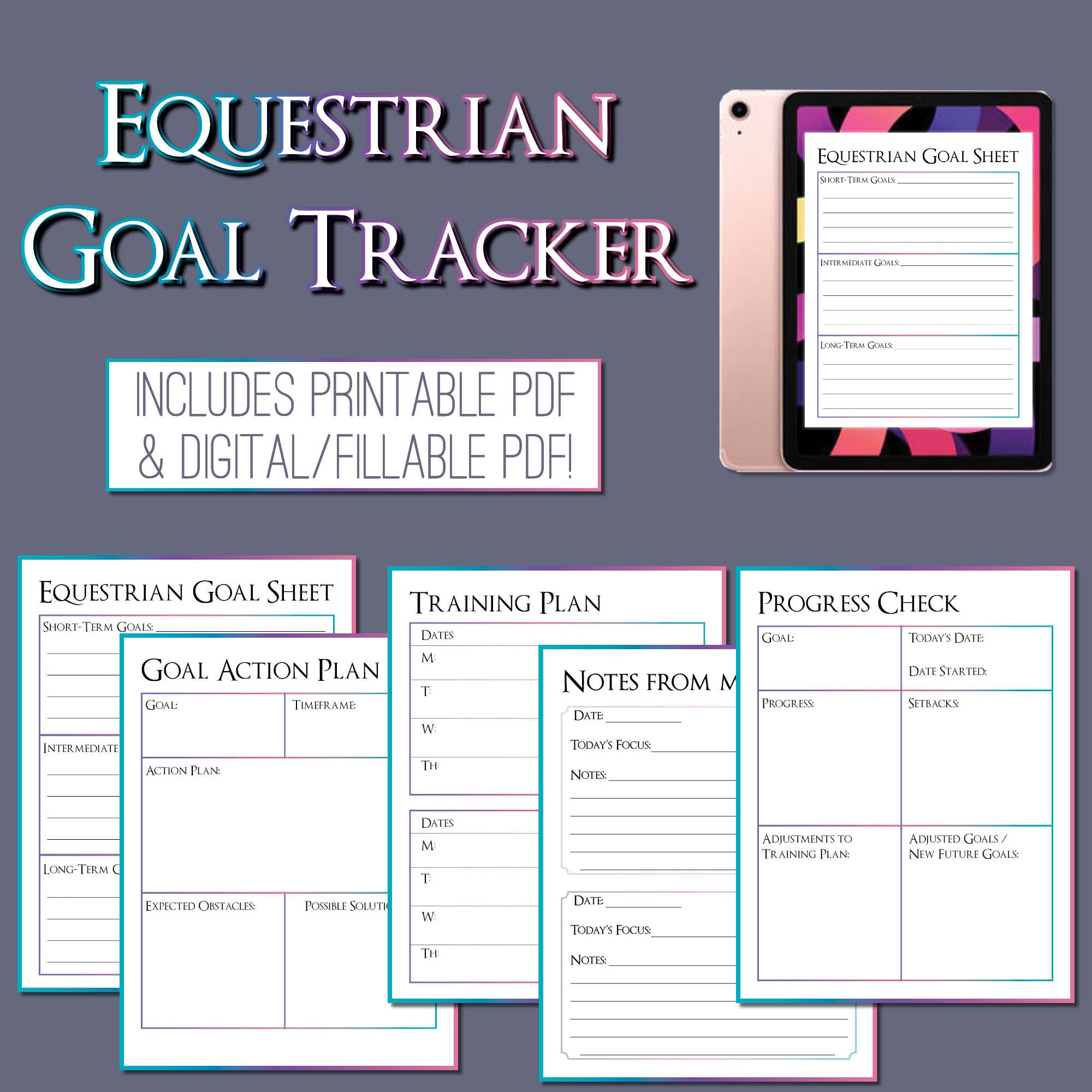 Equestrian Goal Tracker - PDF