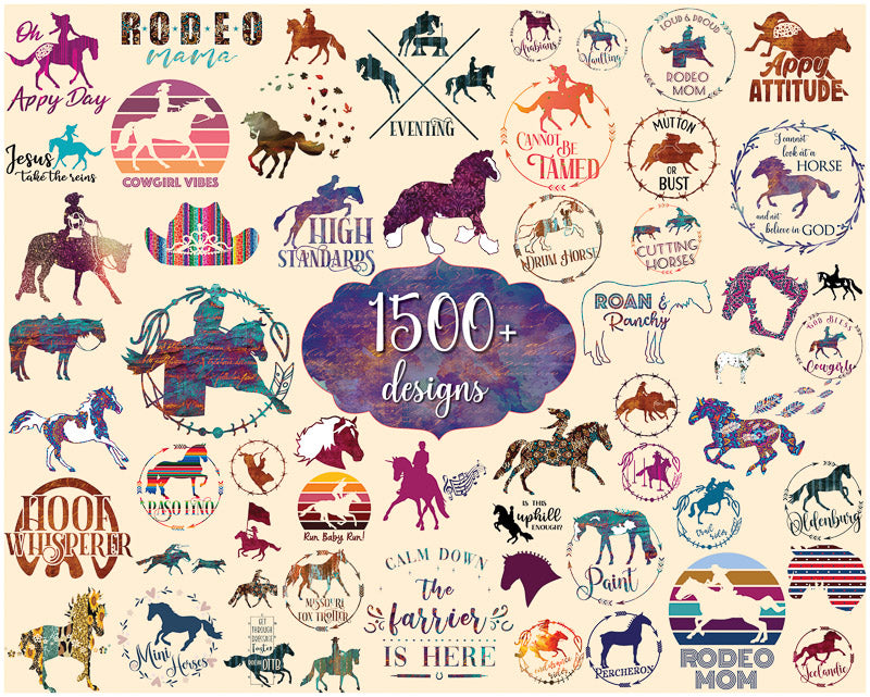 Equestrian Graphic COMPLETE COLLECTION - Access to ALL My Equestrian SVG's and PNG's