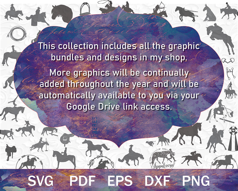 Equestrian Graphic COMPLETE COLLECTION - Access to ALL My Equestrian SVG's and PNG's