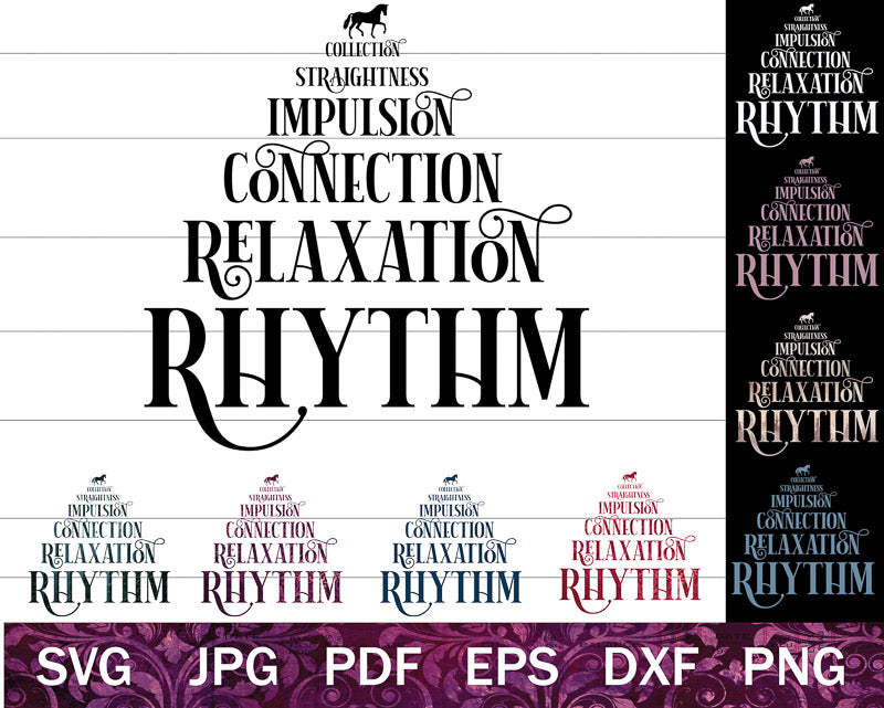 Dressage Training Pyramid - Dressage Rider SVG Bundle
