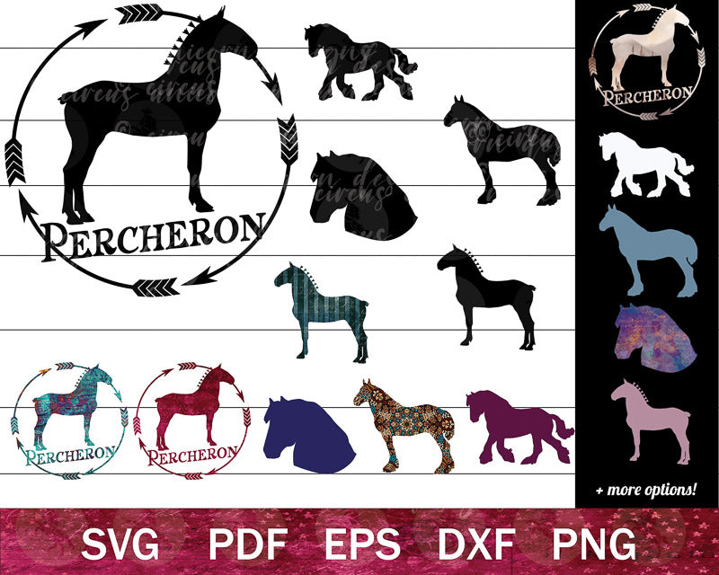 Percheron SVG PNG Bundle