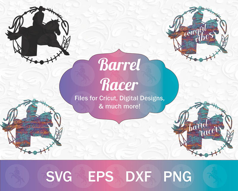 Barrel Racing SVG PNG Bundle (Badges)