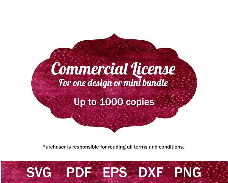Commercial License for One Design or MINI Bundle - Up to 1000 Copies