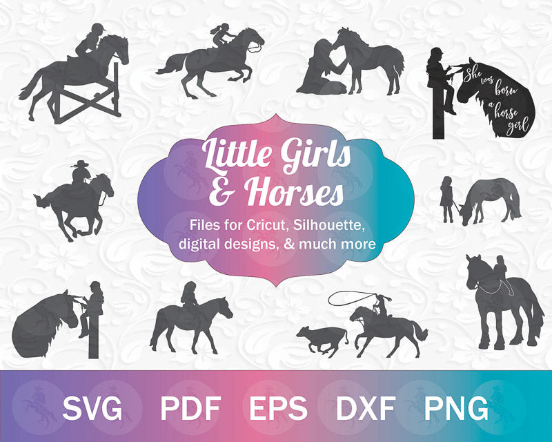 Little Girls and Horses SVG Bundle