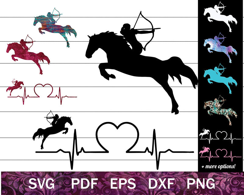 Jumper Mounted Archer SVG Bundle