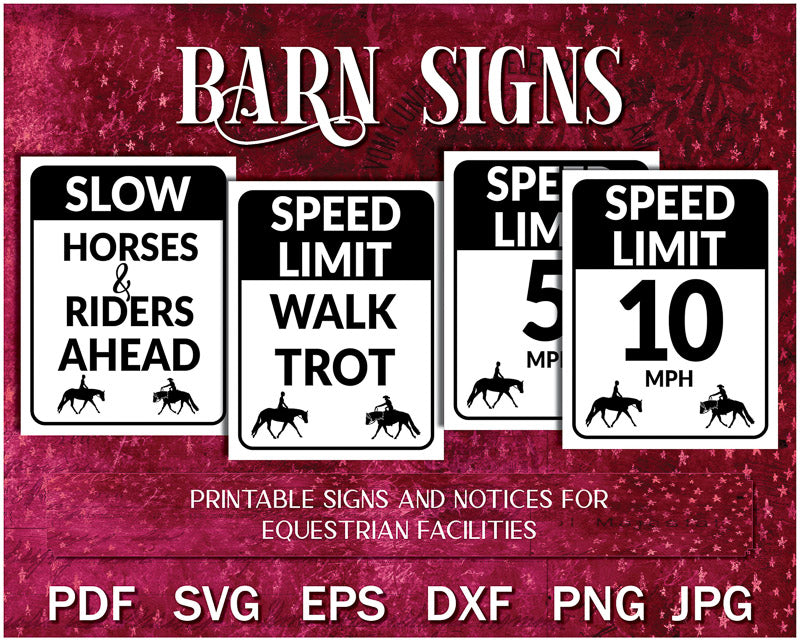 Horse Driveway Signs Printable Bundle Vol. I