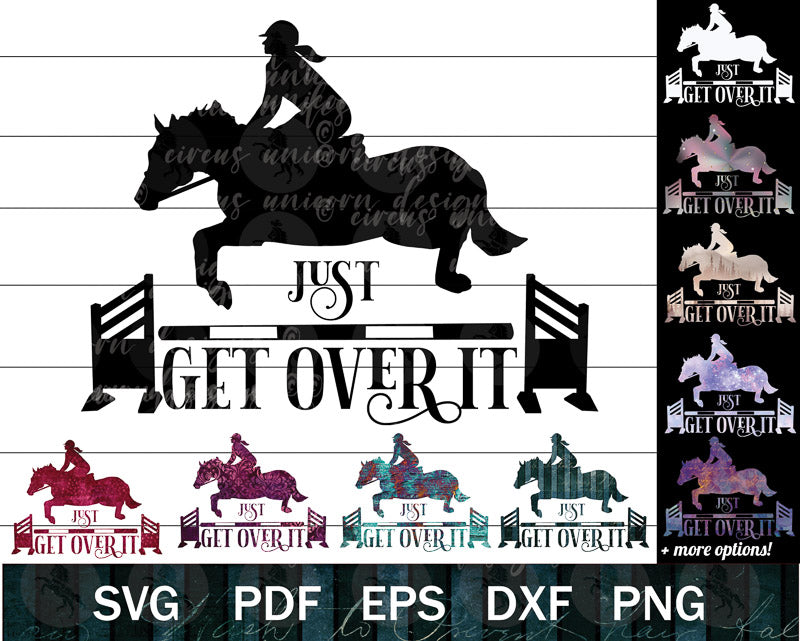 Just Get Over It - Jumping Horse SVG Bundle