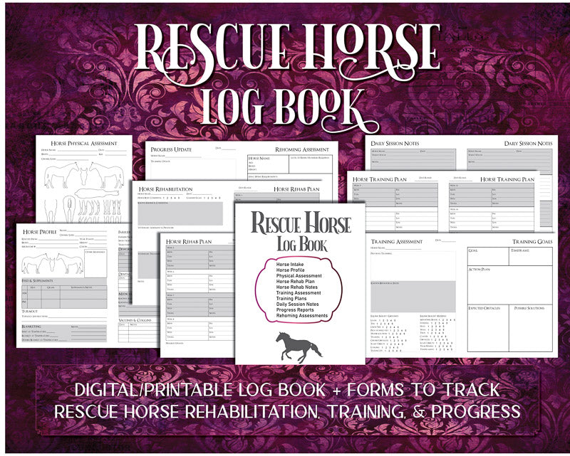Rescue Horse Log Book (Printable/Digital)