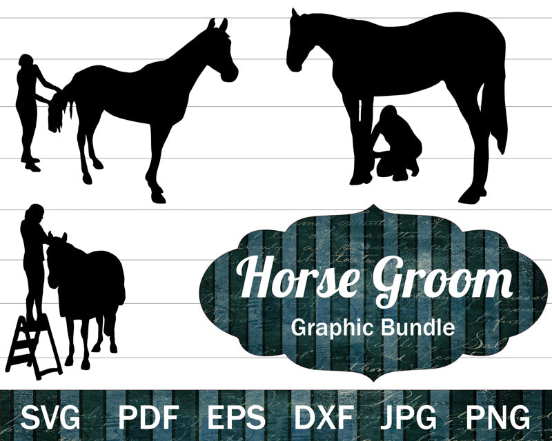 Horse Groom SVG Graphic Bundle