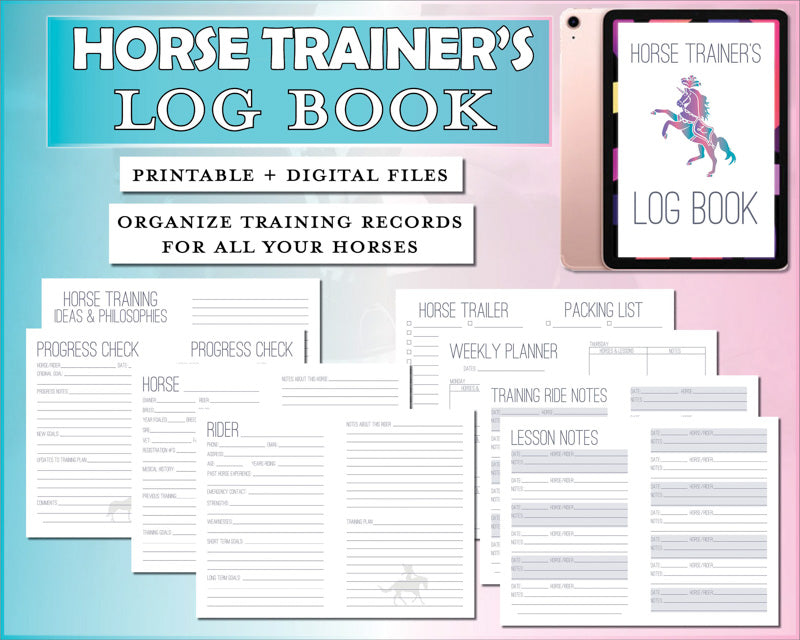 The Horse Trainer's Log Book - PDF