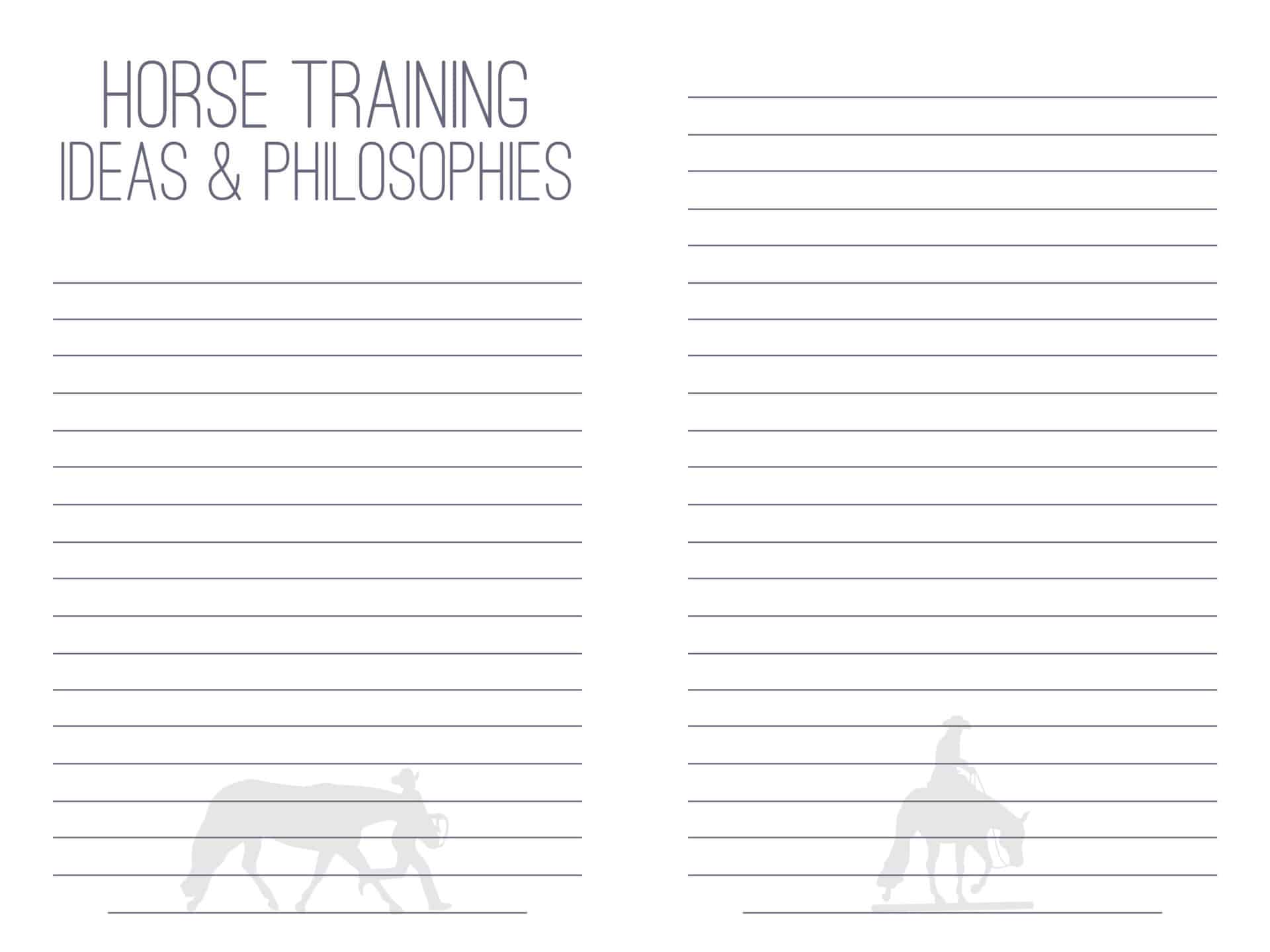 The Horse Trainer's Log Book - PDF