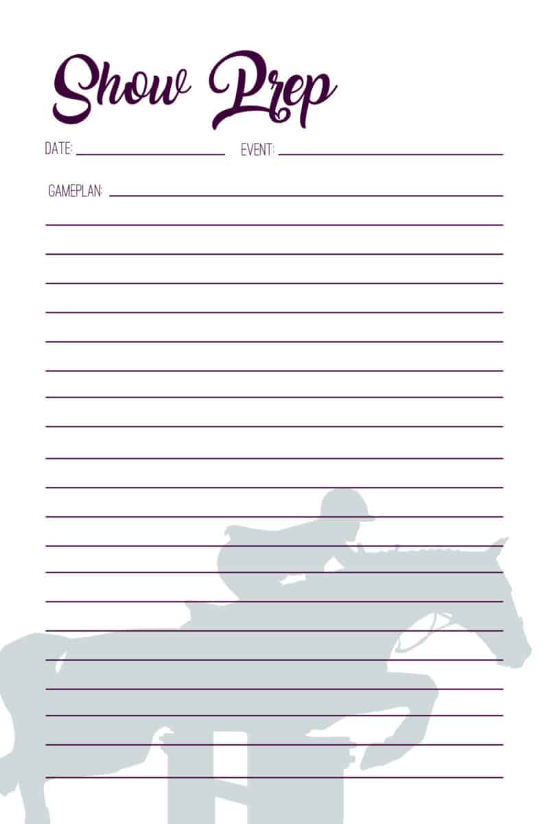 The Hunter Jumper's Journal