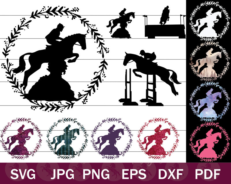 Jumping Horse SVG PNG Graphic Bundle Vol. III