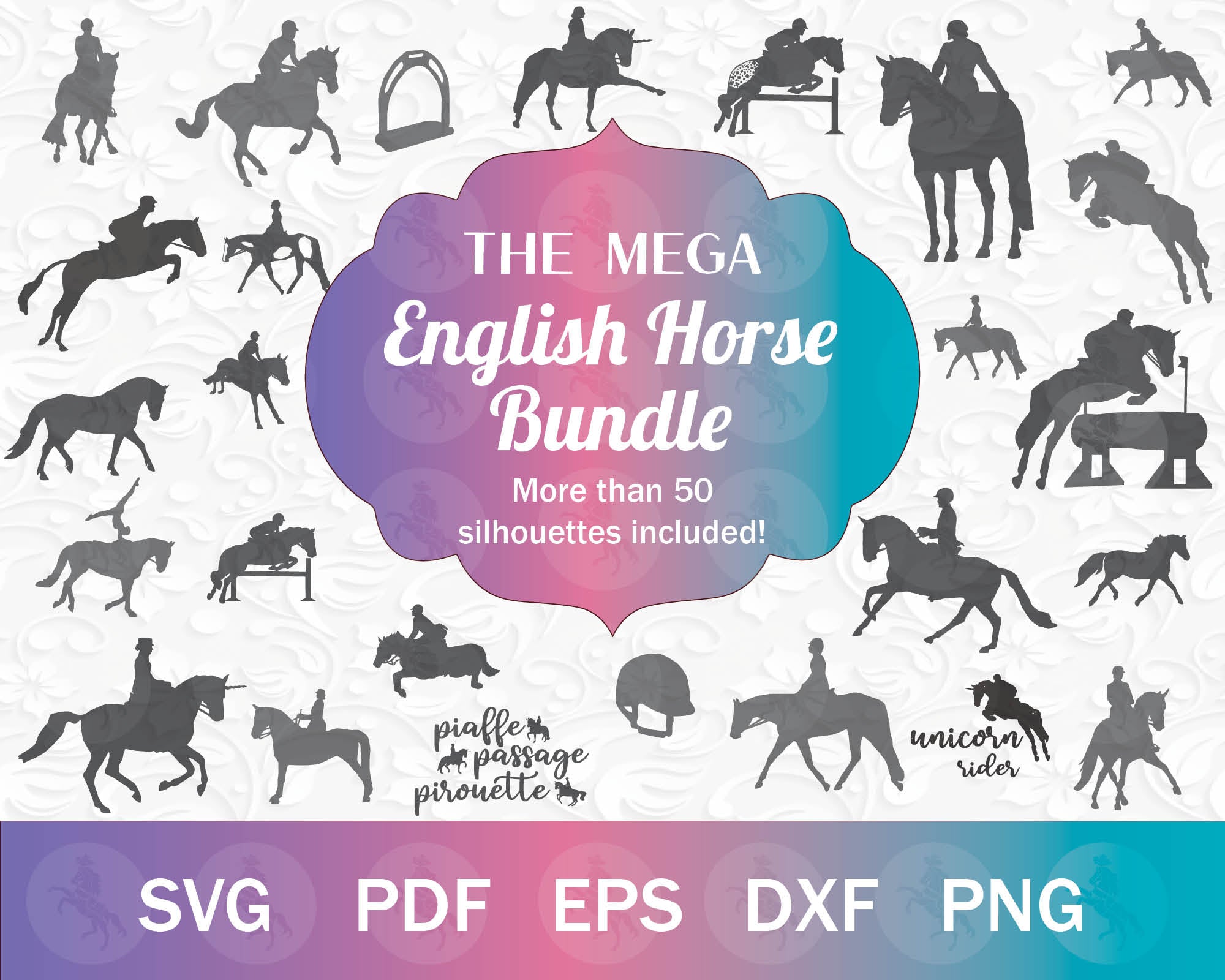 The MEGA English Horse SVG PNG Bundle