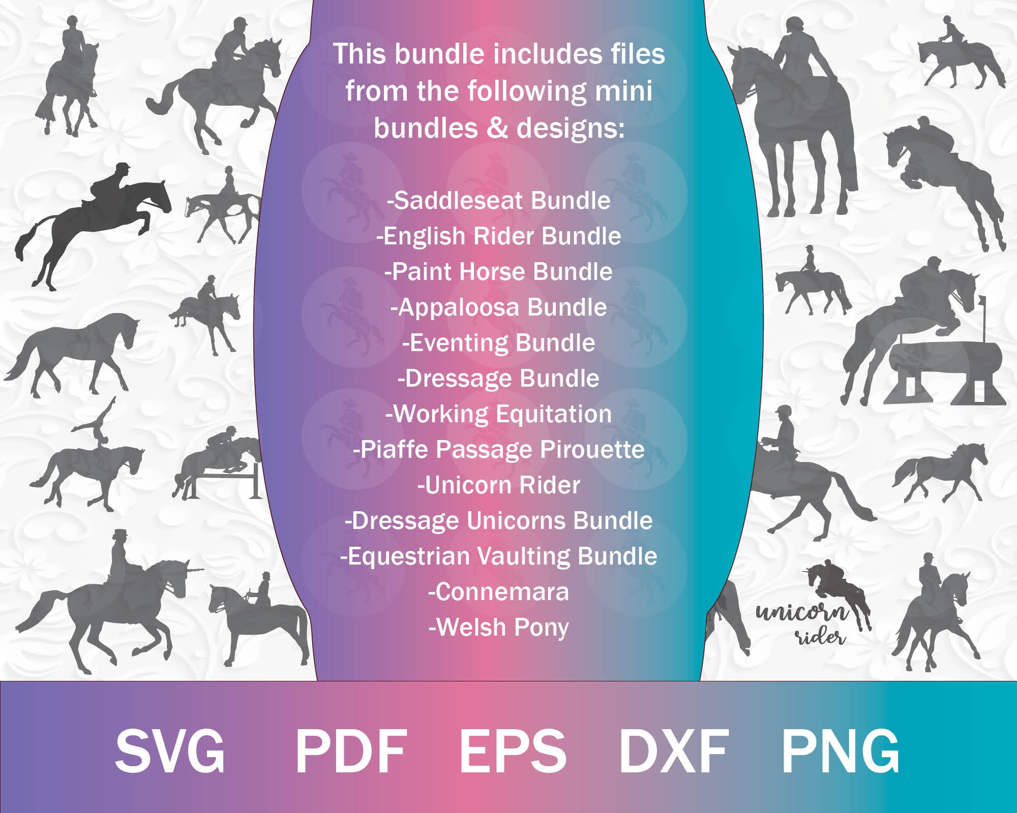 The MEGA English Horse SVG PNG Bundle
