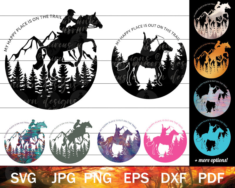 My Happy Place Is On The Trail | Trail Rider SVG Bundle