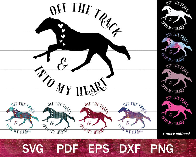 Off The Track & Into My Heart OTTB SVG Bundle