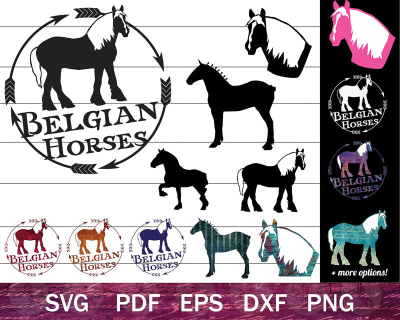 The Belgian Horse SVG Bundle