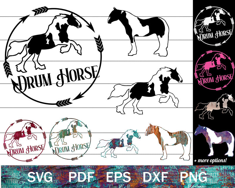 Drum Horse SVG Bundle
