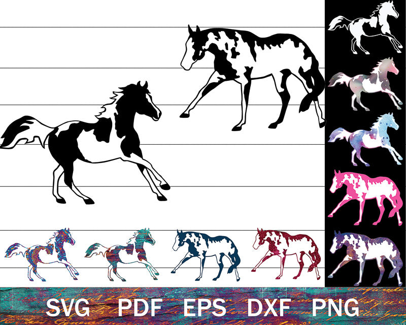 The Pinto and Paint Horse SVG Bundle Vol. III