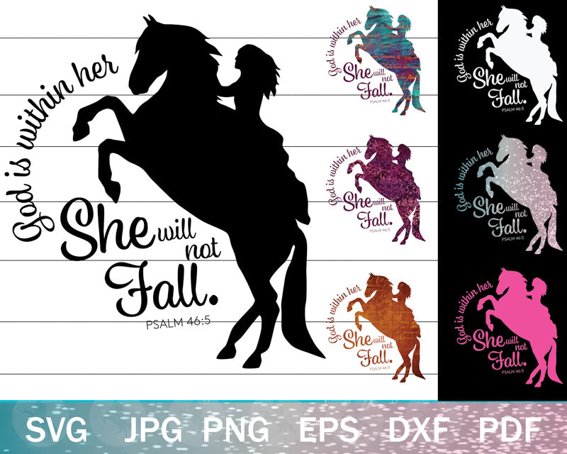 Psalms 46:5 Horse Shirt Design SVG PNG