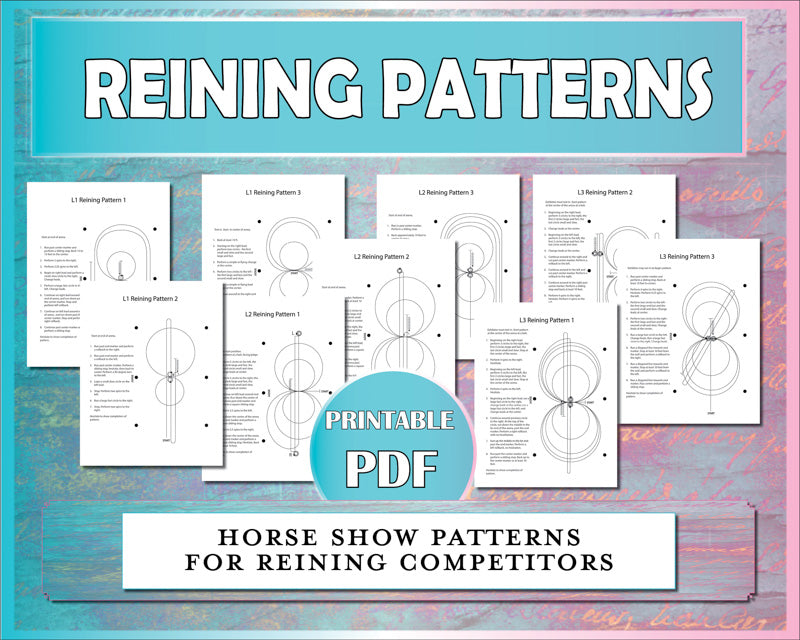 Reining patterns for horse show competitors to prepare for their next competition!