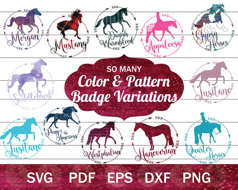 The MEGA Horse Breed SVG PNG Bundle