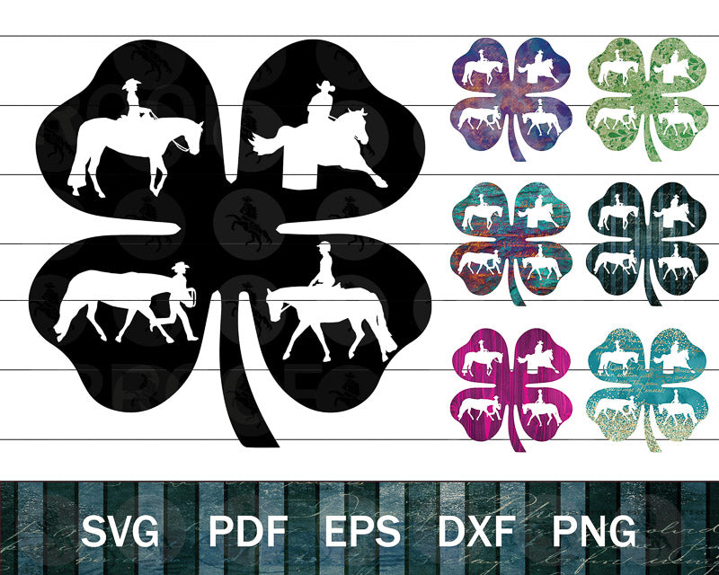 4-H Clover Horse SVG