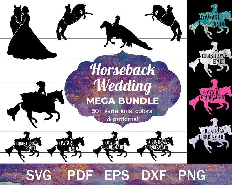 Horseback Wedding SVG Bundle (MEGA)