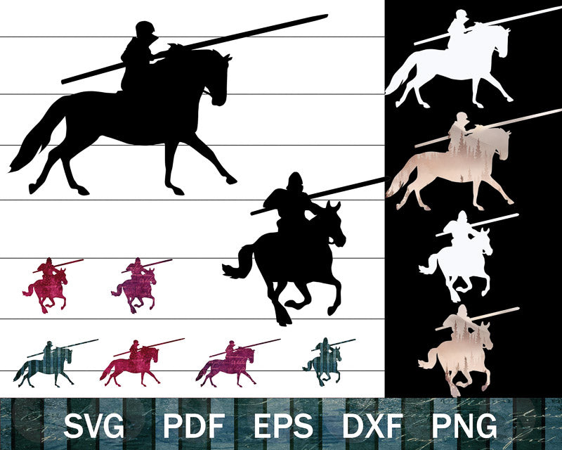 Jousting Horse SVG Bundle